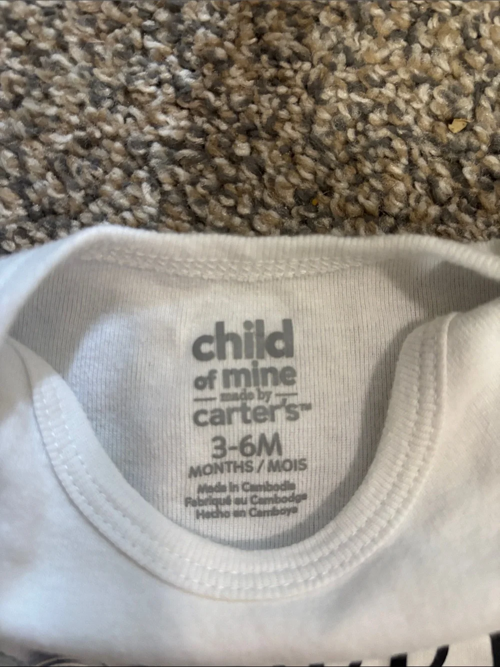 Carter's White Onesie with Navy & Blue Logo Bloomers
